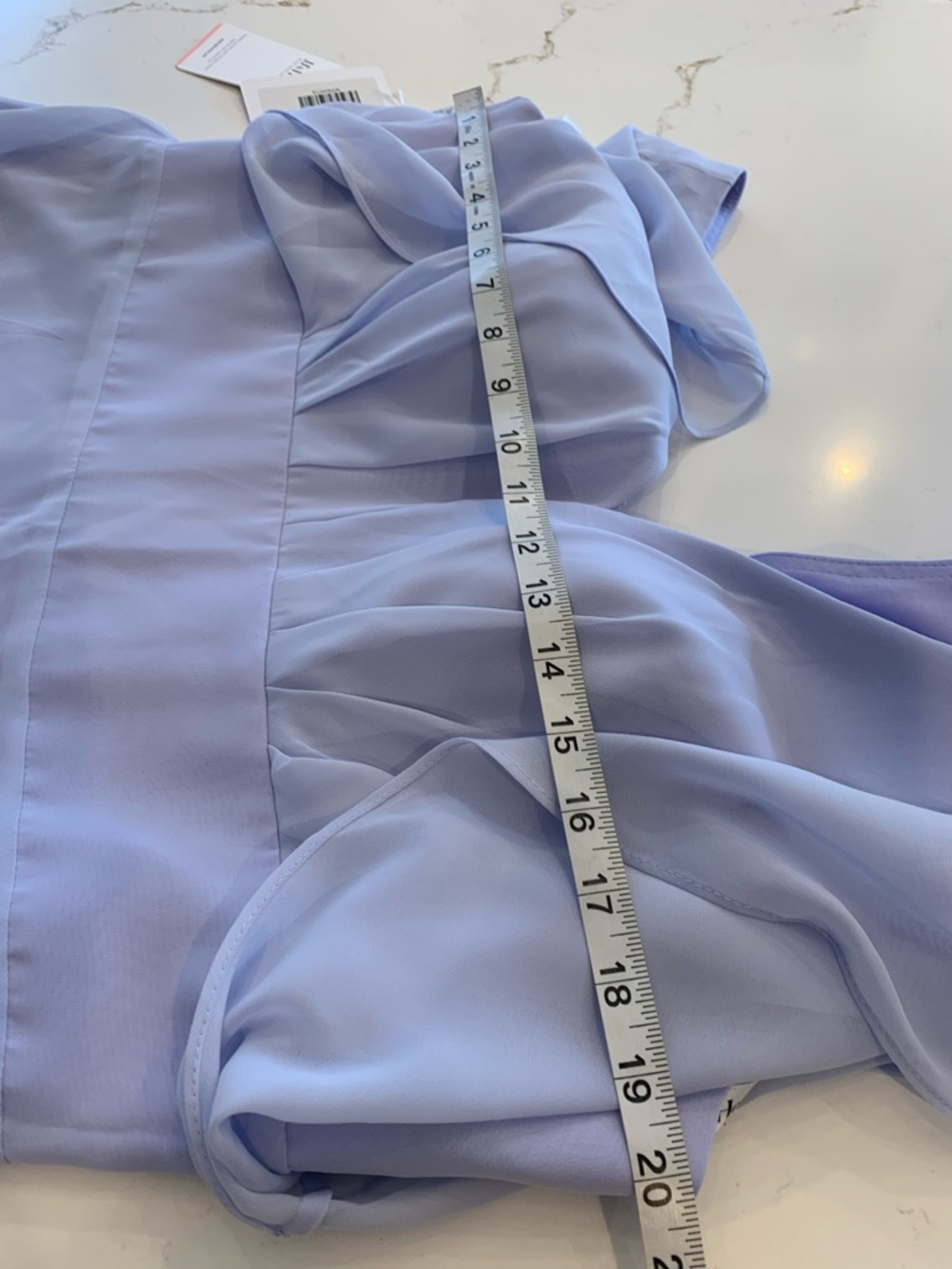 Light Blue Chiffon Gown Floor-Length Flutter Sleeve Woman’s Size 16W NEW (read) - Picture 7 of 13